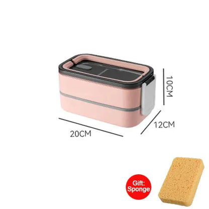 2-Layer Stainless Steel Bento Lunch Box - MealMate