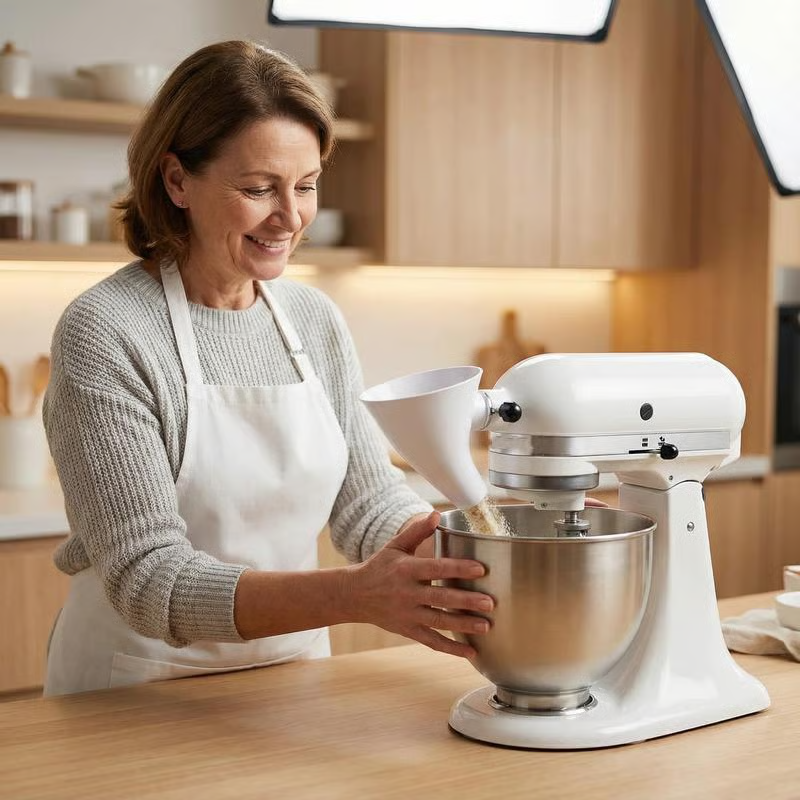 Food Processor Flour Funnel - No more spills