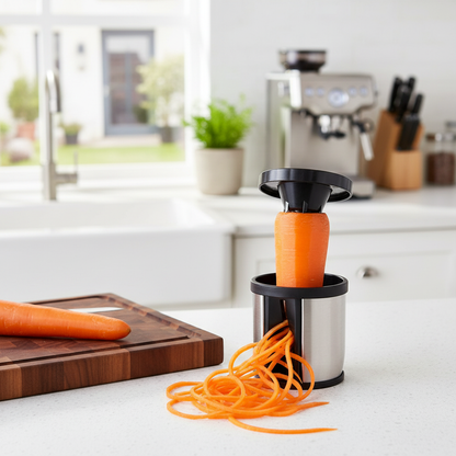 Vegetable spiral cutter stainless steel - even noodles every time