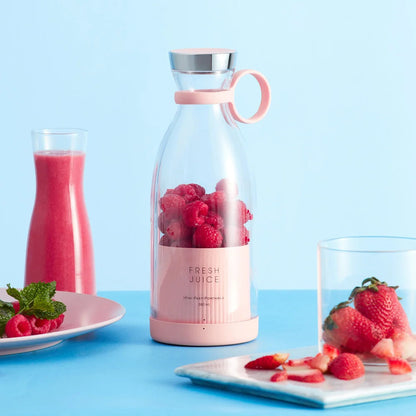Portable Blender Bottle 420ml - fresh smoothies in seconds, wireless