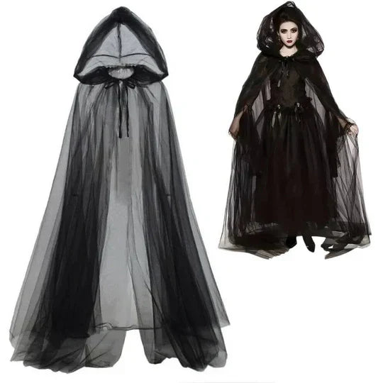 Adults Halloween Hooded Witch Cloak for Women