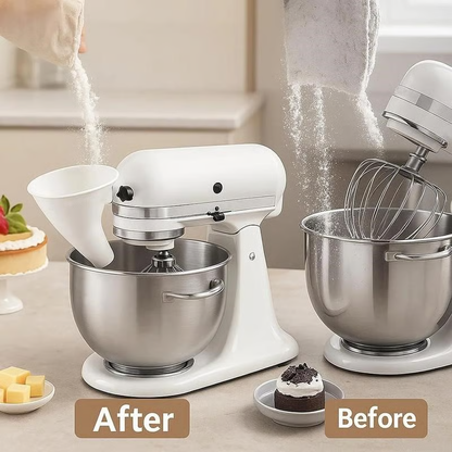 Food Processor Flour Funnel - No more spills