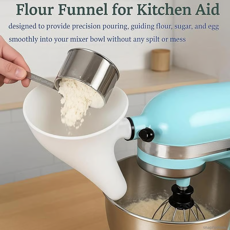 Food Processor Flour Funnel - No more spills