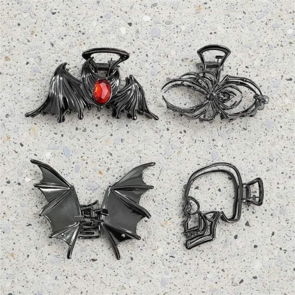 Halloween Accessories Hair Clips Spider Bat Designs