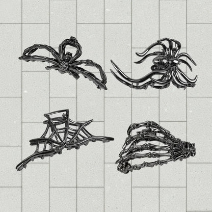 Halloween Accessories Hair Clips Spider Bat Designs