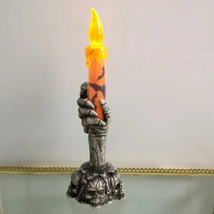 Halloween Decoration Skull Candle Holders Spooky Design