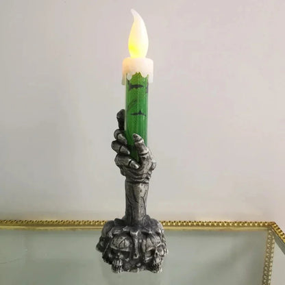 Halloween Decoration Skull Candle Holders Spooky Design