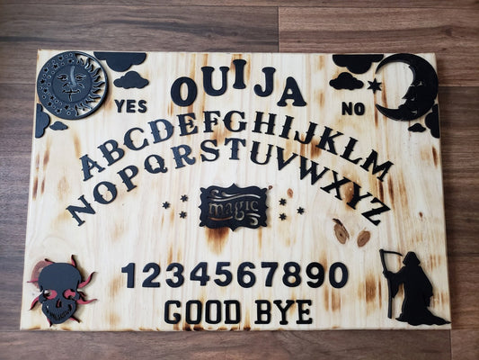 Wooden Ouija Board, Halloween, Decoration, Ouija, Spirit Board, Goth Wall Art, Witchcraft, Office Hanging, Home Decor, Handmade, Custom