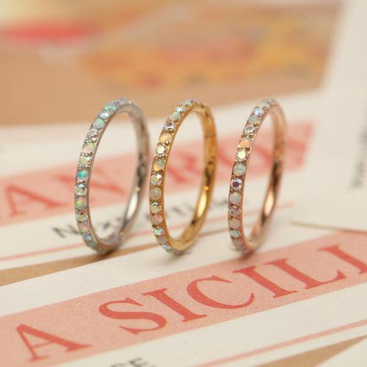 6/8/10/12mm AB Cz/opal Conch Jewelry Conch Earring Hinged Nose Rings Hoop Seamless Piercing Rings 316L Surgical Steel