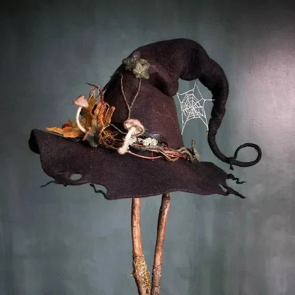 Halloween Party Witch Hat with Adjustable Fit for Costume and Decorative Use