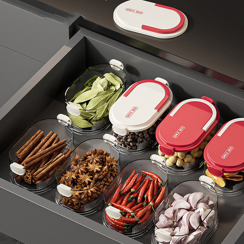 Stackable spice rack - stay fresh, access quickly