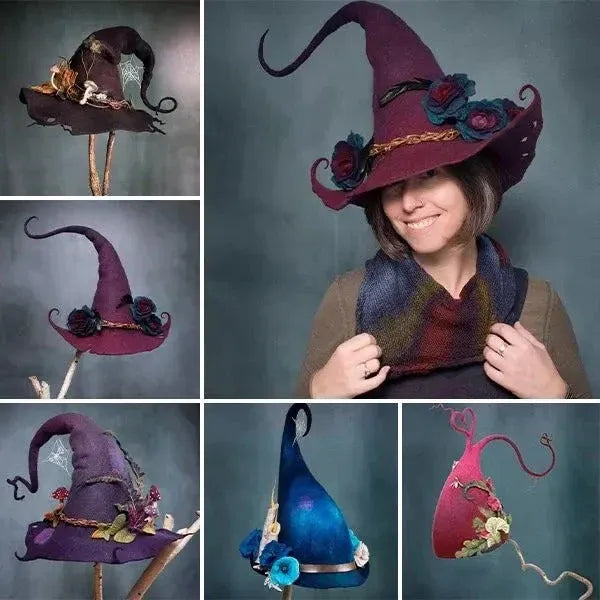 Halloween Party Witch Hat with Adjustable Fit for Costume and Decorative Use