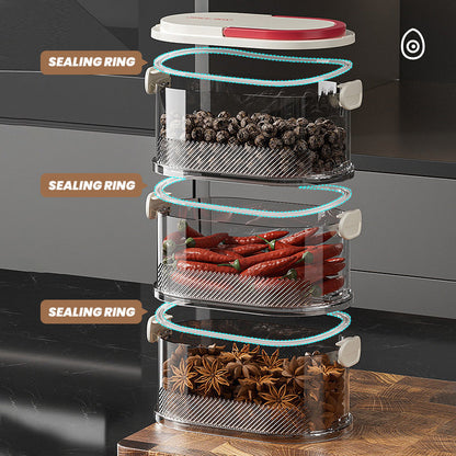Stackable spice rack - stay fresh, access quickly