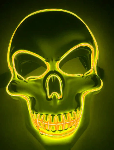 LED Skeleton Mask for Halloween and Costume Events