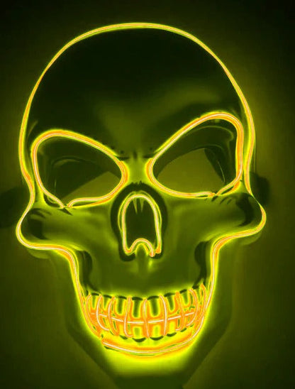 LED Skeleton Mask for Halloween and Costume Events