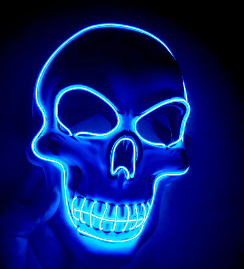 LED Skeleton Mask for Halloween and Costume Events