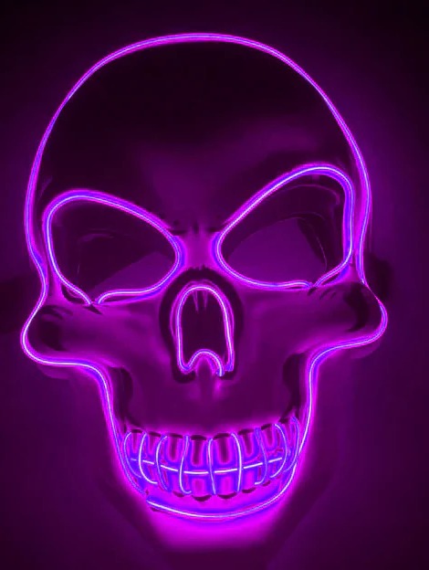LED Skeleton Mask for Halloween and Costume Events