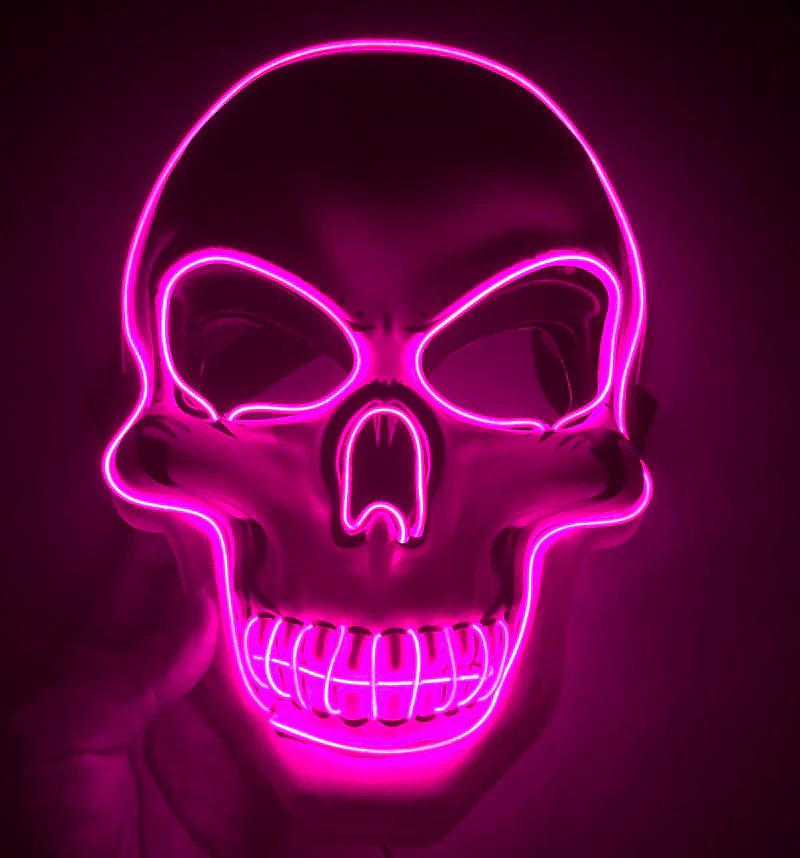 LED Skeleton Mask for Halloween and Costume Events