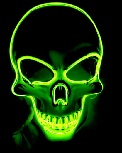LED Skeleton Mask for Halloween and Costume Events