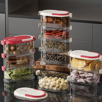 Stackable spice rack - stay fresh, access quickly