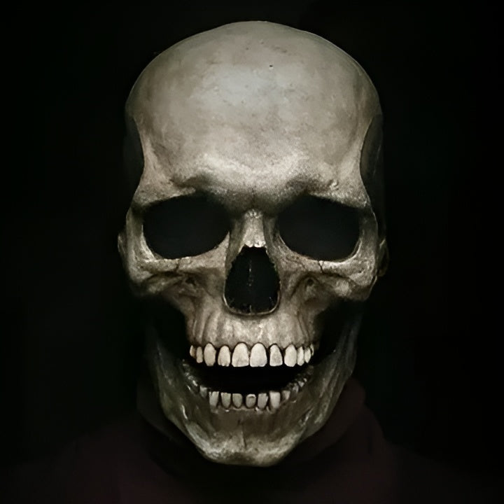Articulated Human Skeleton Mask Full Head Latex Skull with Moving Jaw for Costume Parties Cosplay Horror Events Haunted Houses Adults Unisex | Thomler