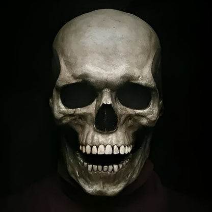 Articulated Human Skeleton Mask Full Head Latex Skull with Moving Jaw for Costume Parties Cosplay Horror Events Haunted Houses Adults Unisex | Thomler