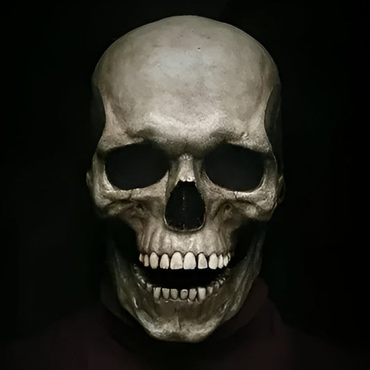 Articulated Human Skeleton Mask Full Head Latex Skull with Moving Jaw for Costume Parties Cosplay Horror Events Haunted Houses Adults Unisex | Thomler