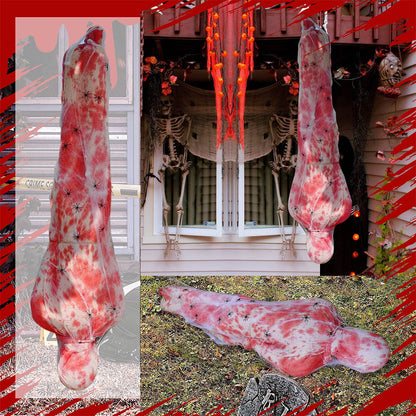 59-Inch Hanging Cocoon Corpse with Integrated Warm String Lights for  Halloween