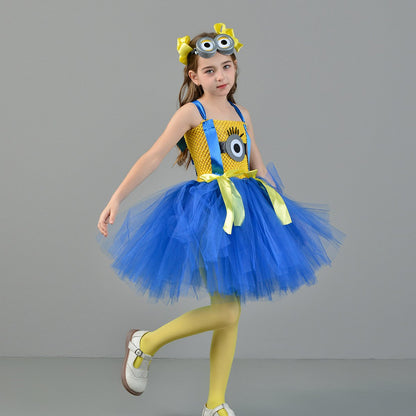 Kids Costumes Yellow and Purple Tutu Dress with Iconic Goggles