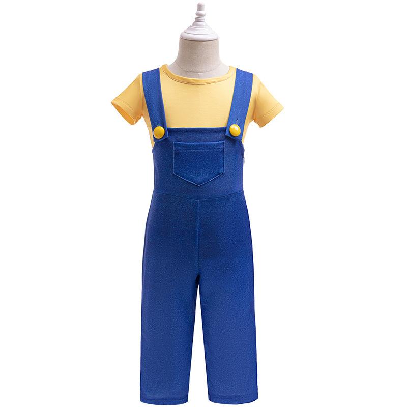 Boys Costume Yellow shirt and Denim overalls Kids Costumes Halloween Costumes
