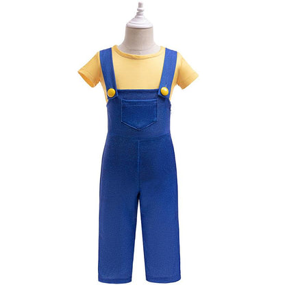 Boys Costume Yellow shirt and Denim overalls Kids Costumes Halloween Costumes