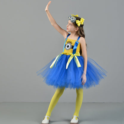 Kids Costumes Yellow and Purple Tutu Dress with Iconic Goggles