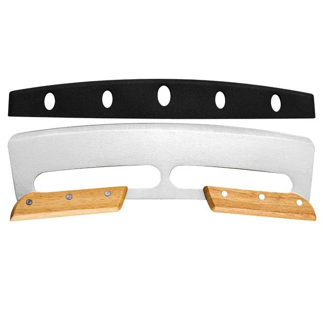 Large pizza cutter with curved stainless steel knife (35 cm) - Bruno