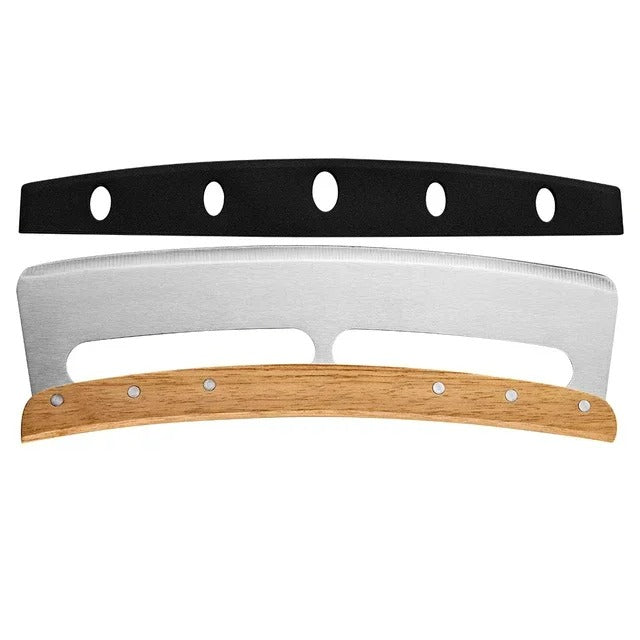 Large pizza cutter with curved stainless steel knife (35 cm) - Bruno