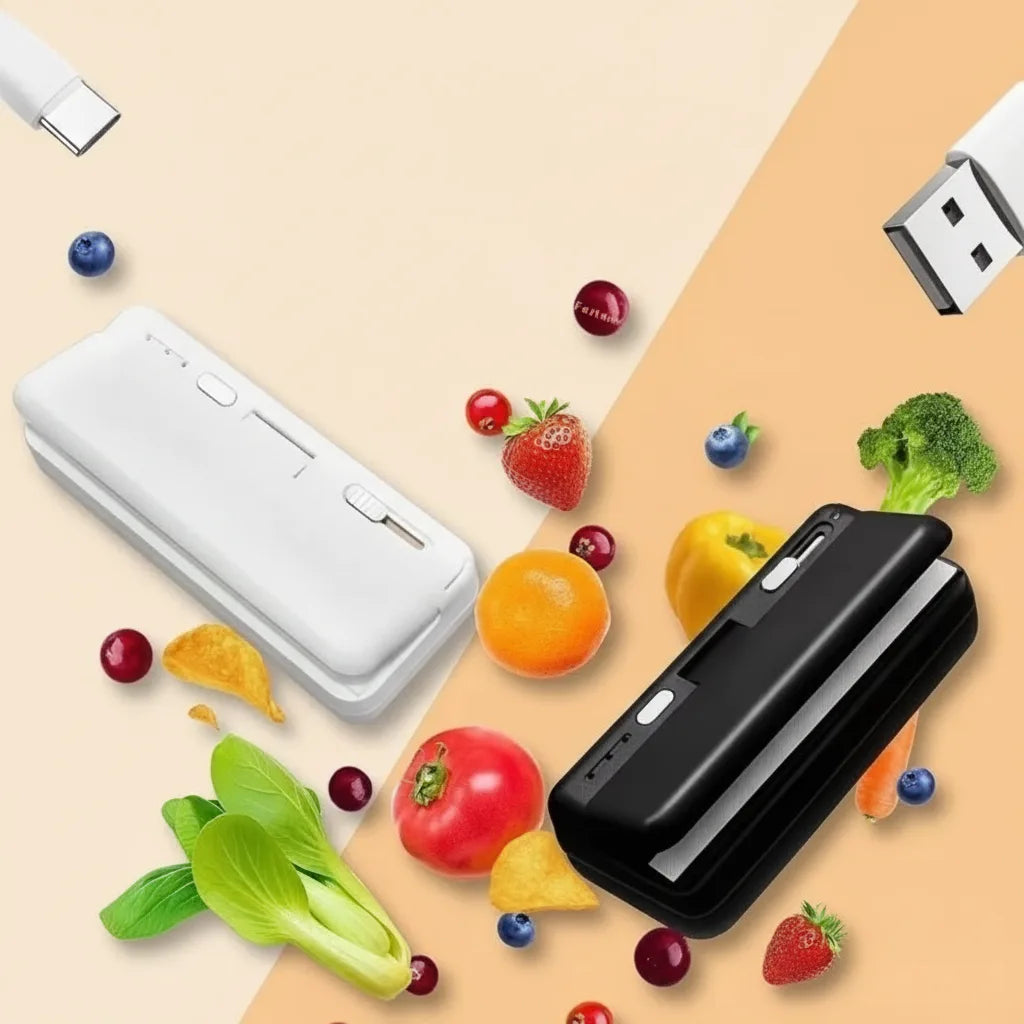 Mini bag sealer, rechargeable & compact