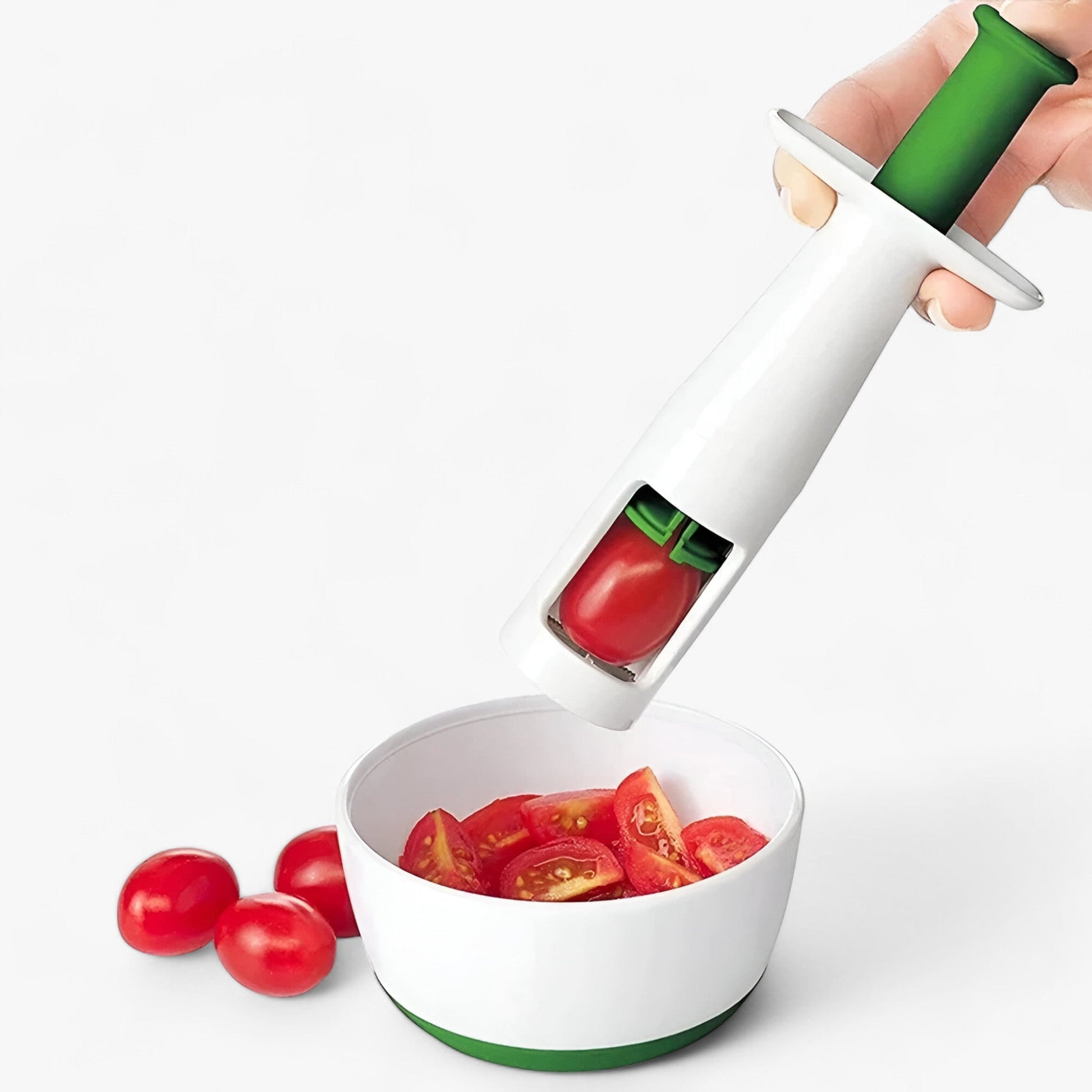 Tomato slicer for effortless fruit preparation - CherryMate