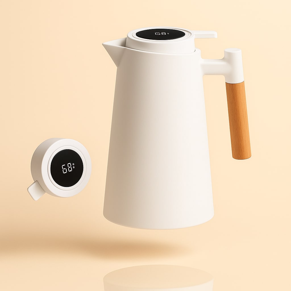 Thermos flask 1 L with digital temperature display