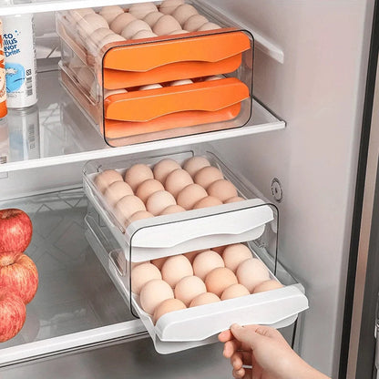 Egg box refrigerator 2 levels with pull-out drawers