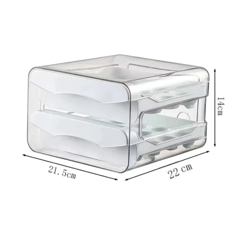 Egg box refrigerator 2 levels with pull-out drawers