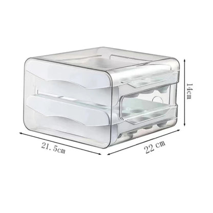 Egg box refrigerator 2 levels with pull-out drawers
