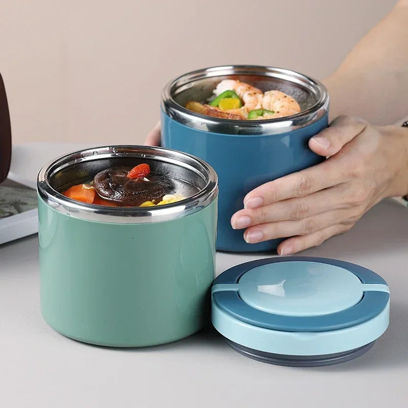 Lunch box stainless steel 630 ml / 1000 ml - insulated, leak-proof, for office and school